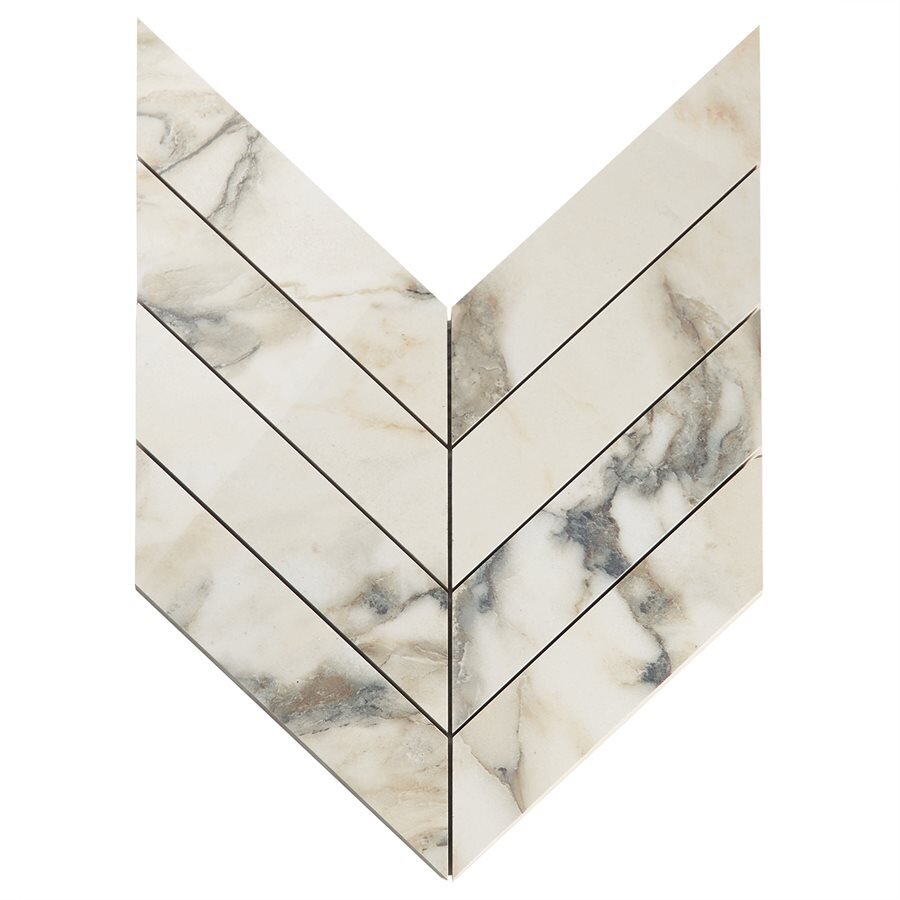 Soho Studio Tile Lithe Chevron Mosaic Marble Look Tile – 11.02" x 11.22 ...