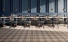 Fabric Look Tile in a dining room