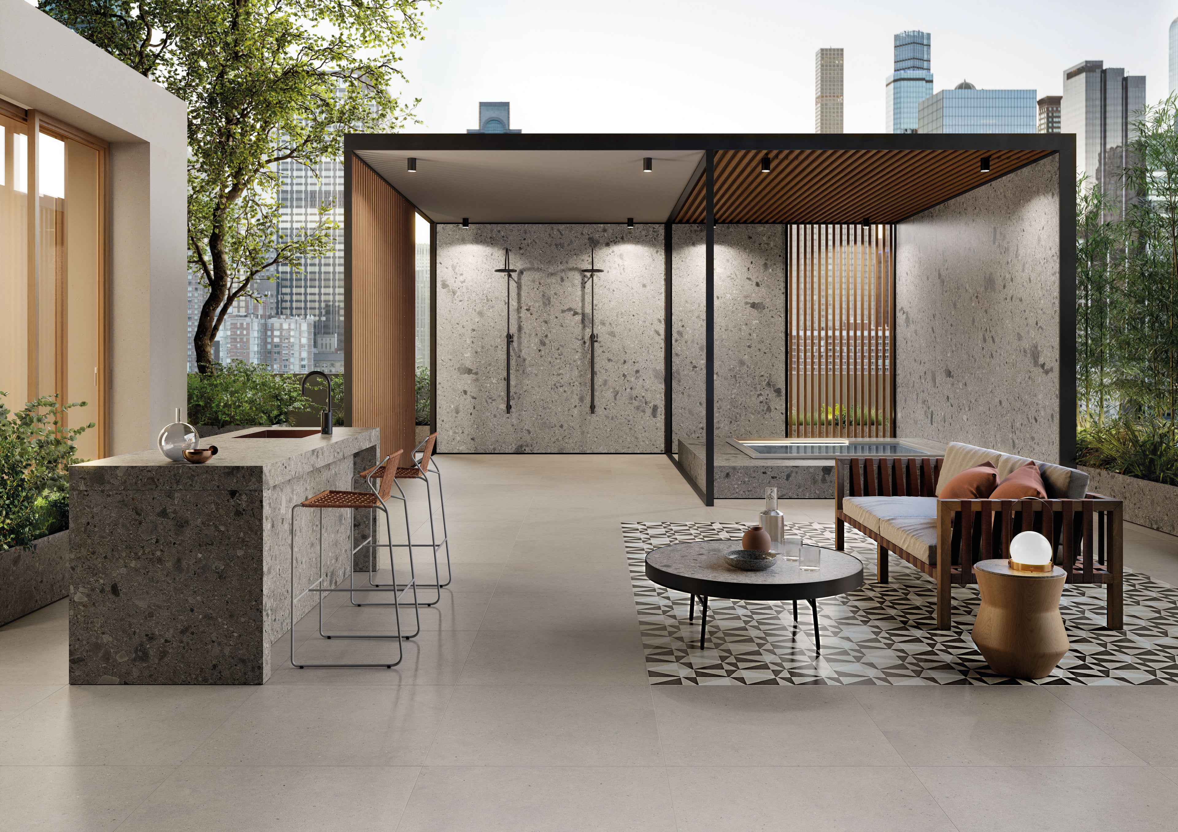 Eleganza Silver Grain Tile