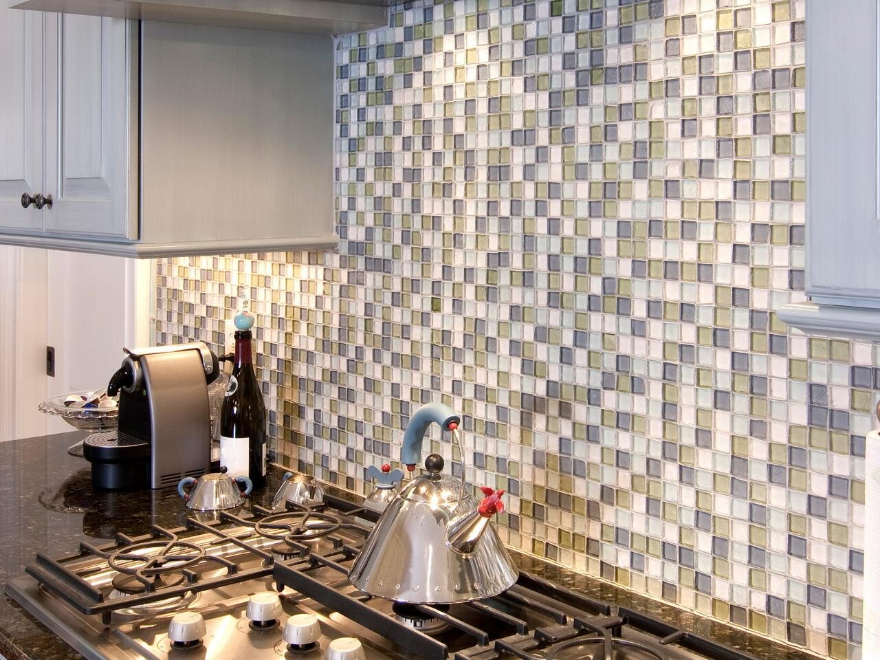 Mosaic Tile used i a kitchen backsplash
