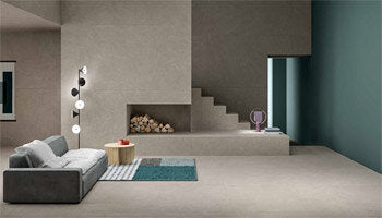 Marca Corona Arkistone Natural Stone Look Tile in Living Room