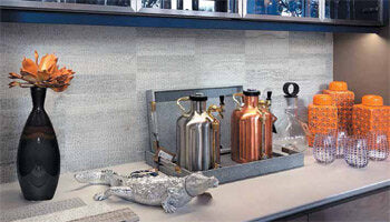 Mir Artistic Mosaic in a kitchen backsplash