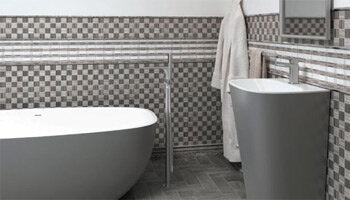 Mir Mosaic Savannah Tile in a bathroom setting