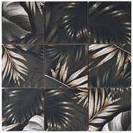 Ceramic Floral Palm 4"x4" Mosaic Tile