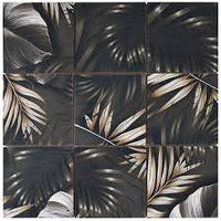 Ceramic Floral Palm 4"x4" Mosaic Tile