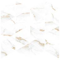 Dual Triangle Mosaic Marble Look Tile