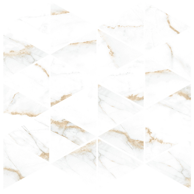 Dual Triangle Mosaic Marble Look Tile