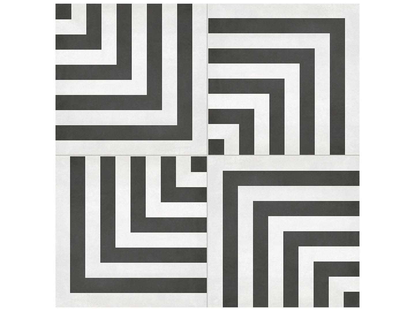Form Monochrome Geo Deco Tile
