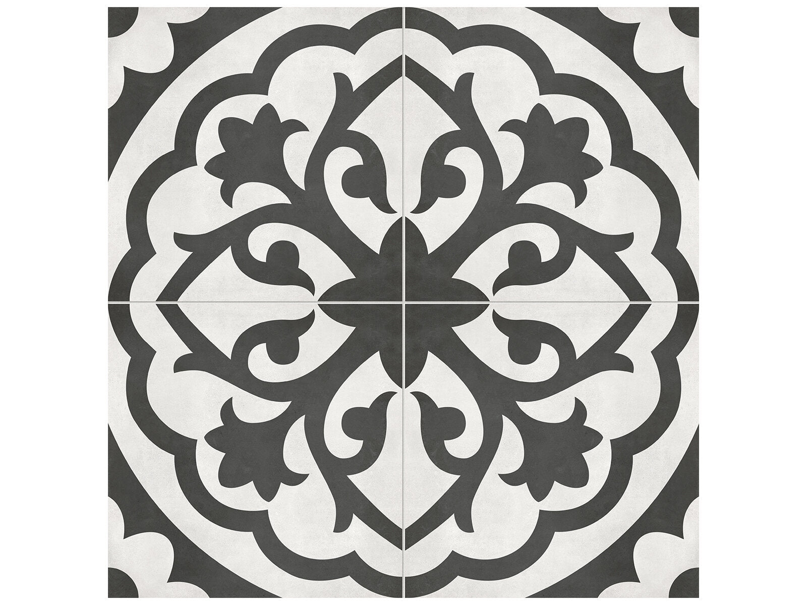 Form Monochrome Lotus Deco Tile