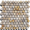 Neolith Petrified Wood Hexagon Mosaic Tile