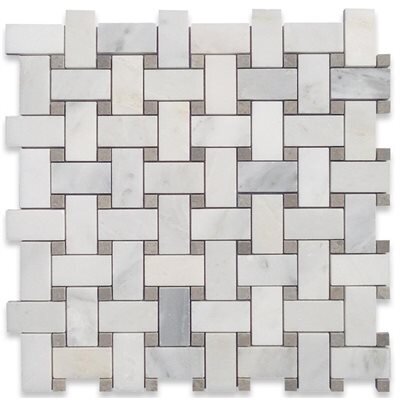 Basket Weave Marble Look Tile