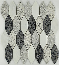 Long Hexagon Terrazzo Marble Mix Mosaic