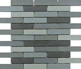 Striped Mix Brick Mosaic Tile
