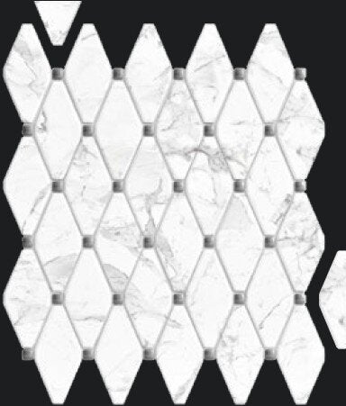 Calacatta Marble Look Tile Esagona Mosaic