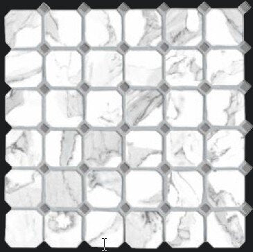 Calacatta Marble Look Tile Ottagona Mosaic