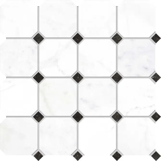 Concert Octagono Mosaic Marble Look Tile