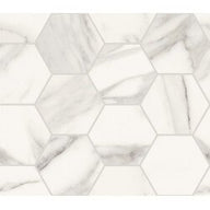 Trumarmi Polished Hexagon 4"x4" Marble Look Tile