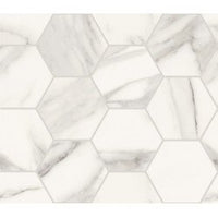 Trumarmi Polished Hexagon 4"x4" Marble Look Tile