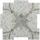 Floral Decor Marble Look Tile