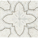 Floral Decor Marble Look Tile