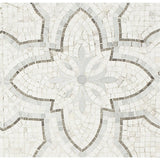 Floral Decor Marble Look Tile