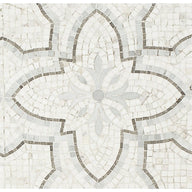 Floral Decor Marble Look Tile