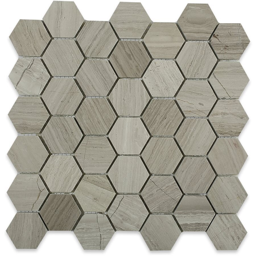Wooden Beige Hexagon Wood Look Tile