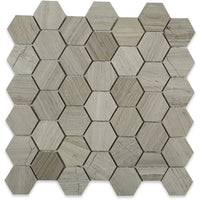 Wooden Beige Hexagon Wood Look Tile