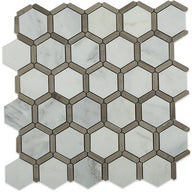 HoneyComb Hexagon Marble Look Tile