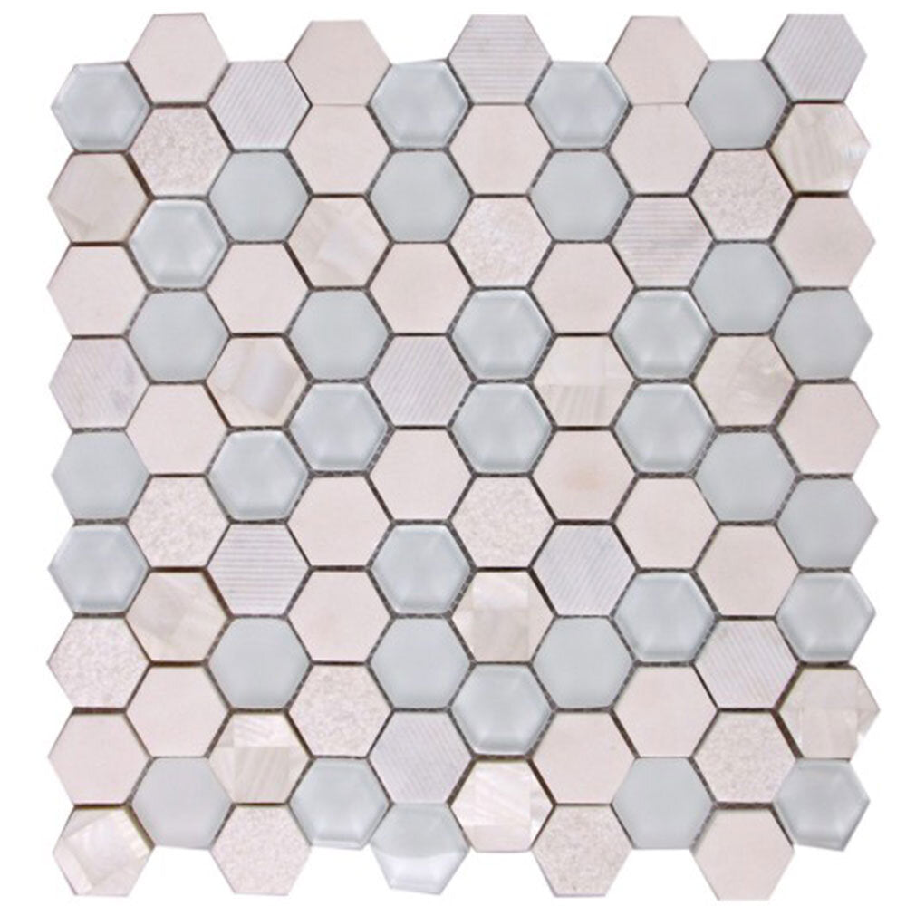 Marble Stone Hexagon Mosaic Tile