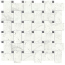 I Marmi Marble Look Tile Basketweave Mosaic