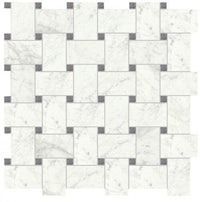 I Marmi Marble Look Tile Basketweave Mosaic