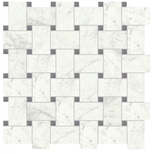 I Marmi Marble Look Tile Basketweave Mosaic