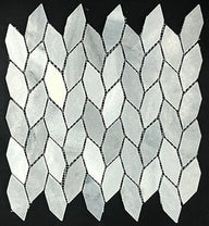 Marble Stone Tile Elongated Hexagon Mosaic