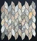 Marble Stone Tile Elongated Hexagon Mosaic