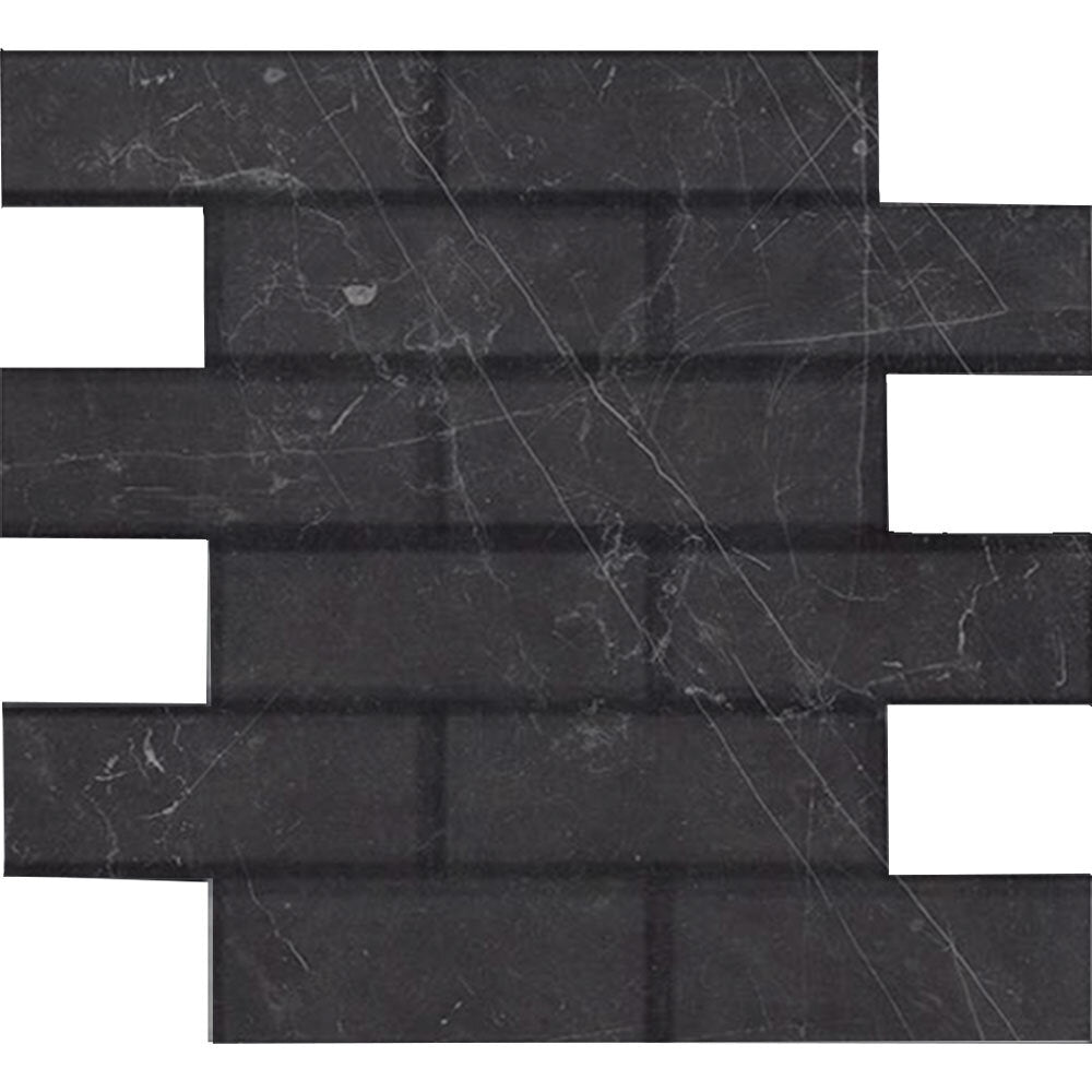 Gemma Brick Mosaic Marble Look Tile "Polished"