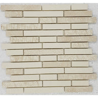 Ceramic Baguette Textile Print Mosaic Tile