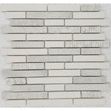 Ceramic Baguette Textile Print Mosaic Tile