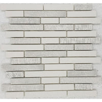 Ceramic Baguette Textile Print Mosaic Tile