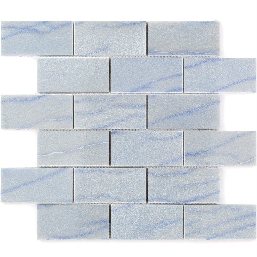 Blue Macauba Brick Marble Look Tile