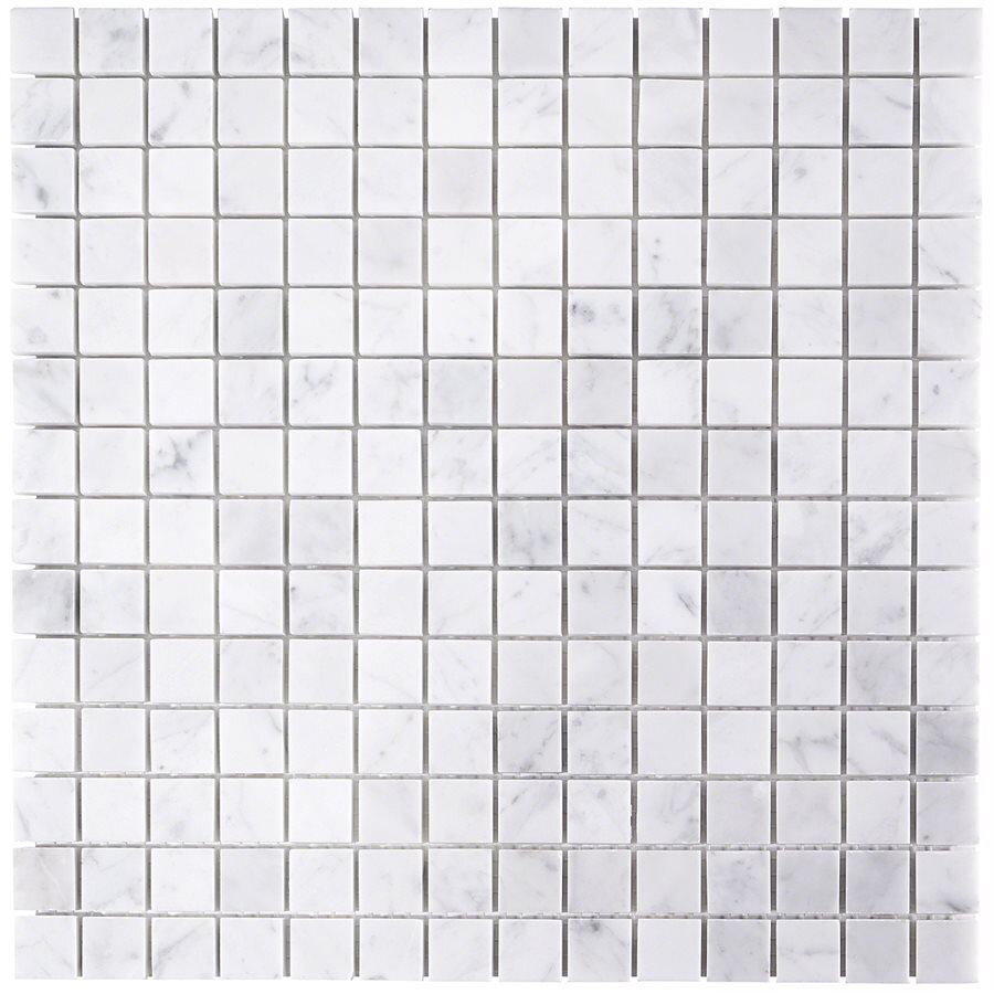 White Carrara Mosaic Marble Look Tile