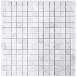 White Carrara Mosaic Marble Look Tile