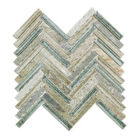 Art Glass Herringbone Tile