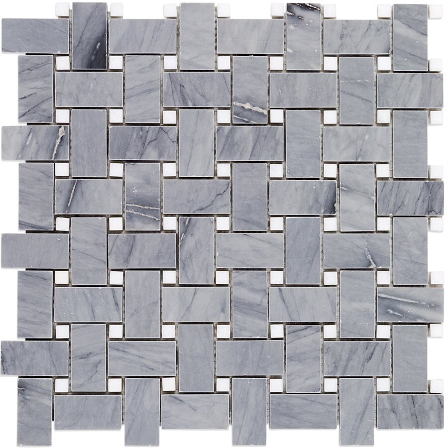 Basket Weave Marble Look Tile