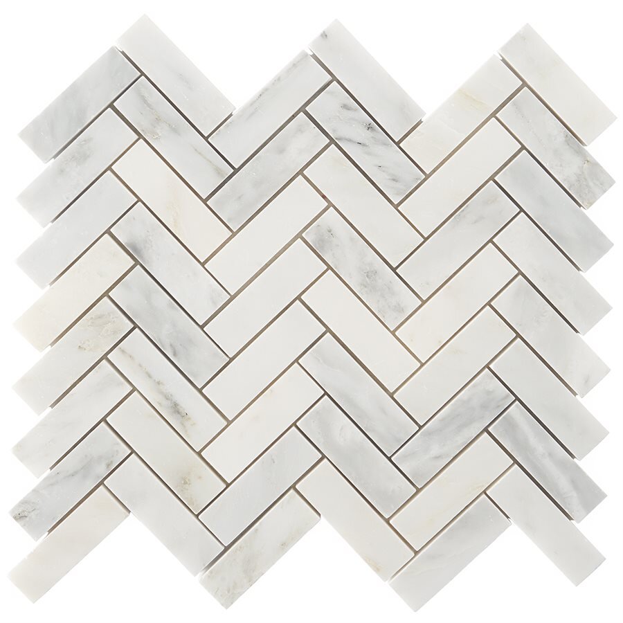 Asian Statuary Herringbone Tile