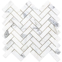 Calacatta Herringbone Marble Look Tile