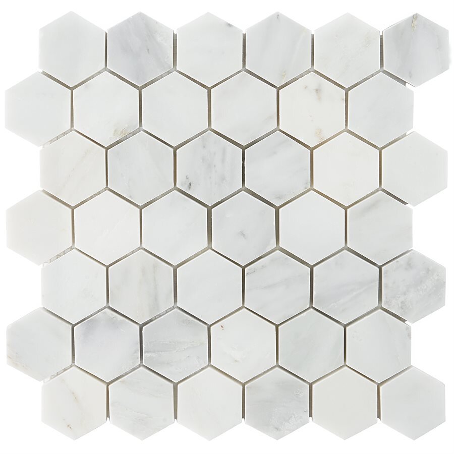 Asian Statuary Hexagon Tile