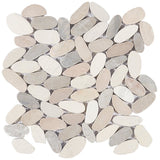Pebblestone Sliced Flat Oval Tile