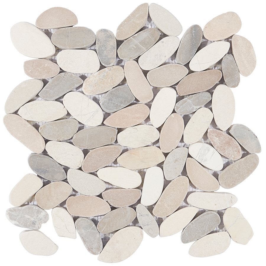 Pebblestone Sliced Flat Oval Tile