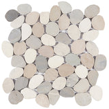 Pebblestone Sliced Round Tile